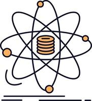 analisi dati informazione ricerca scienza piatto colore icona vettore