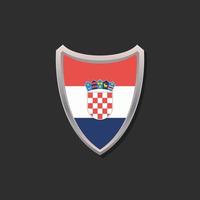 illustrazione di Croazia bandiera modello vettore