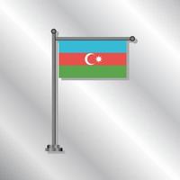 illustrazione di azerbaijan bandiera modello vettore