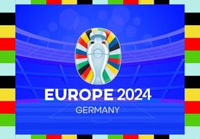 Euro calcio tazza 2024 nel Germania vettore