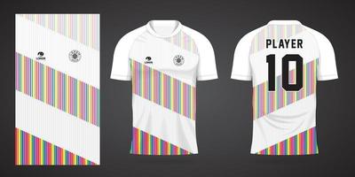 modello di design sportivo in jersey di calcio colorato vettore