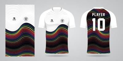 modello di design sportivo in jersey di calcio colorato vettore