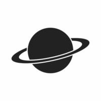 Saturno pianeta piatto icona vettore
