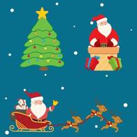 Santa Claus logo e vettore illustrazione design