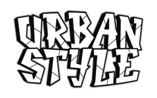 urbano stile parola graffiti stile lettere.vettore mano disegnato scarabocchio cartone animato logo illustrazione. divertente freddo urbano stile lettere, moda, graffiti stile Stampa per maglietta, manifesto concetto vettore