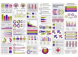 collezione Infografica elementi modello grafica vettore