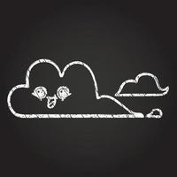 disegno di gesso nuvola vettore