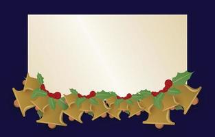 Natale sfondo. leggero colorato vuoto carta decorato con campane. vettore illustrazione. pubblicità design o saluto carta.