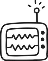 mano disegnato Vintage ▾ televisione illustrazione vettore