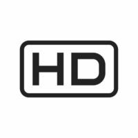 HD piatto icona vettore