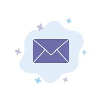 e-mail posta Messaggio sms blu icona su astratto nube sfondo vettore