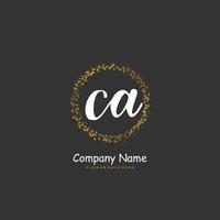 circa iniziale grafia e firma logo design con cerchio. bellissimo design manoscritto logo per moda, squadra, nozze, lusso logo. vettore