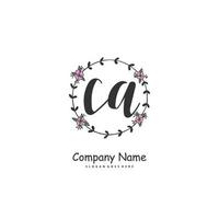 circa iniziale grafia e firma logo design con cerchio. bellissimo design manoscritto logo per moda, squadra, nozze, lusso logo. vettore