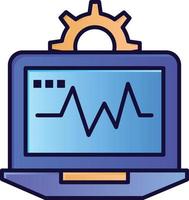 il computer portatile computer ambientazione calcolo piatto colore icona vettore icona bandiera modello