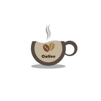 caffè logo design biologico vettore