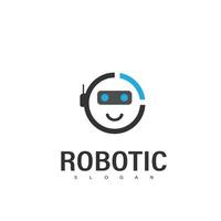 robot logo tecnologia moderno vettore