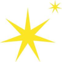 stella luminosa giallo Natale decorazione. vettore