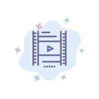 video lezione film formazione scolastica blu icona su astratto nube sfondo vettore