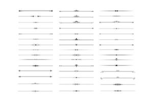 classico ornamentale divisore Linee vettore