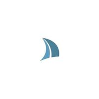 barca a vela icona logo design illustrazione vettore