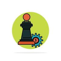 scacchi attività commerciale strategia successo astratto cerchio sfondo piatto colore icona vettore