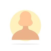 avatar ragazza persona utente astratto cerchio sfondo piatto colore icona vettore