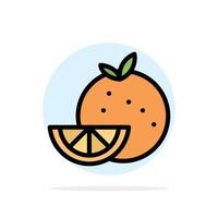 arancia cibo frutta madrigale astratto cerchio sfondo piatto colore icona vettore