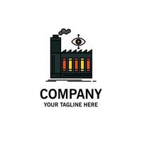 mulino fabbrica attività commerciale Fumo attività commerciale logo modello piatto colore vettore
