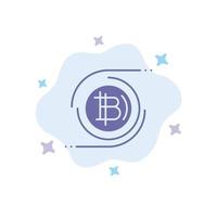 bitcoin bitcoin bloccare catena crypto moneta decentralizzato blu icona su astratto nube sfondo vettore