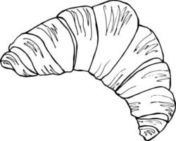 schizzo brioche isolato su bianca sfondo. vettore illustrazione di un' scarabocchio stile. mano disegno