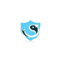 pesce vettore logo design. pesca logo concetto.