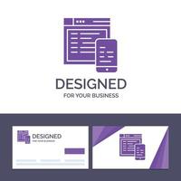 creativo attività commerciale carta e logo modello di risposta design sito web mobile vettore illustrazione