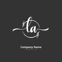 la iniziale grafia e firma logo design con cerchio. bellissimo design manoscritto logo per moda, squadra, nozze, lusso logo. vettore