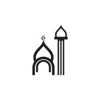 logo islamico, moschea vettore