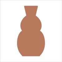 vettore illustrazione di moderno ceramica vaso. singolo elemento nel di moda boho stile isolato su bianca sfondo