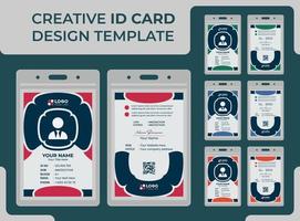 creativo moderno unico id carta design modello vettore