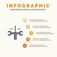 nube calcolo Cacciavite utensili infografica presentazione modello 5 passaggi presentazione vettore