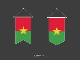 burkina faso bandiera nel vario forma, calcio bandiera bandierina vettore ,vettore illustrazione.