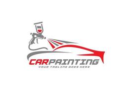 auto pittura logo design vettore illustrazione