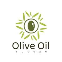 modello di progettazione logo olio d'oliva vettore