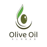 modello di progettazione logo olio d'oliva vettore