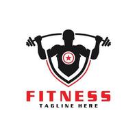 fitness gli sport illustrazione logo design vettore