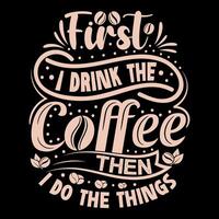 caffè tazza vettore, tipografia caffè elemento, mano disegno caffè tazza, caffè fagioli vettore