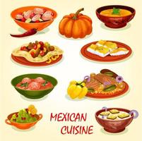 messicano cucina icona con tradizionale cibo vettore