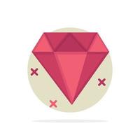 diamante gioielleria astratto cerchio sfondo piatto colore icona vettore