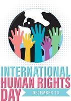 internazionale umano diritti giorno bandiera design vettore