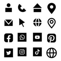 collezione di popolare sociale media logo. Facebook, instagram, cinguettio, linkin, Youtube, telegramma, vireo, snapchat, WhatsApp. realistico editoriale impostare. vettore