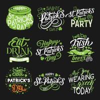 st patrick verde simbolo per irlandesi vacanza design vettore