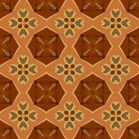 Marrone geometrico senza soluzione di continuità modello con tribale forma. modello progettato nel ikat, azteco, marocchino, tailandese, lusso Arabo stile. ideale per tessuto indumento, ceramica, sfondo. vettore disegno modello