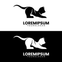 modello di progettazione di logo di gatto vettore